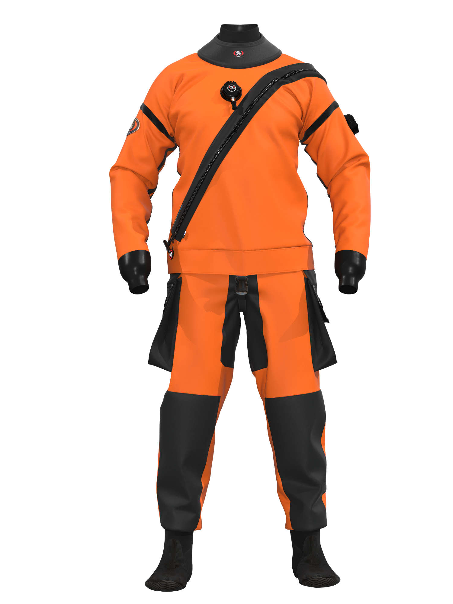 orange drysuit